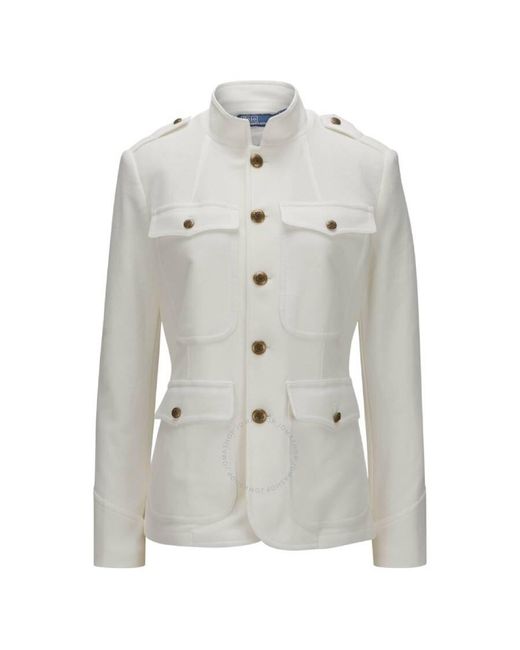 Polo Ralph Lauren Gray Buttoned Cotton Jacquard Blazer