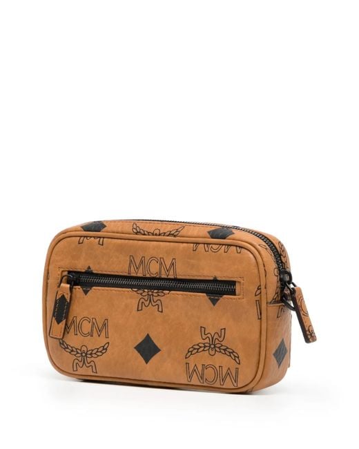 MCM Brown Mini Aren Maxi Visetos Crossbody Bag for men