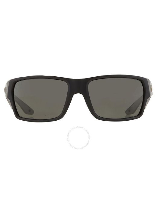 Costa Del Mar Multicolor Tailfin Grey Polarized Glass Rectangular Sunglasses 6s9113 911301 60 for men
