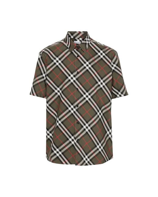 Burberry Black Check-Pattern Shirt for men