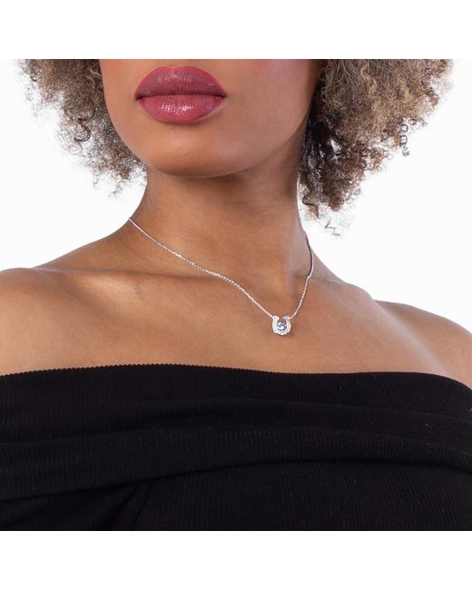Swarovski Metallic Symbolica Horse Shoe Pendant Necklace