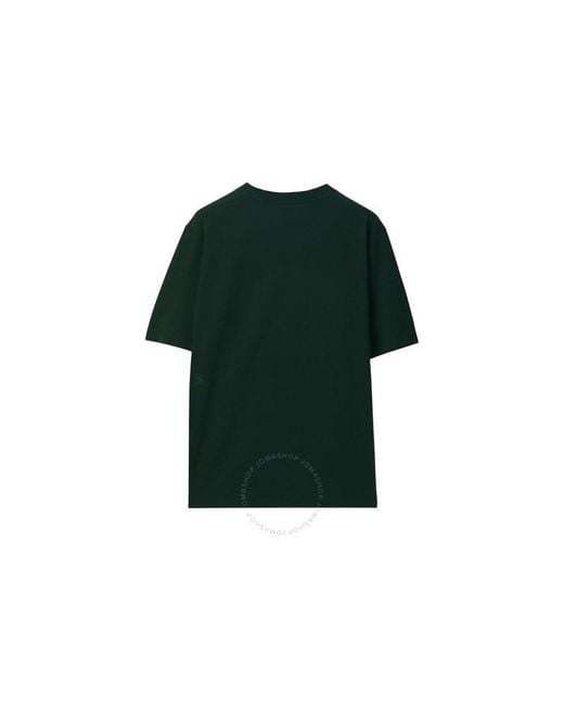 Burberry Green Ekd Short-Sleeve Cotton T Shirt for men