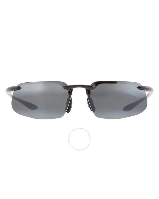 Maui Jim Gray Kanaha Universal Fit Neutral Grey Wrap Sunglasses 409n-02 61