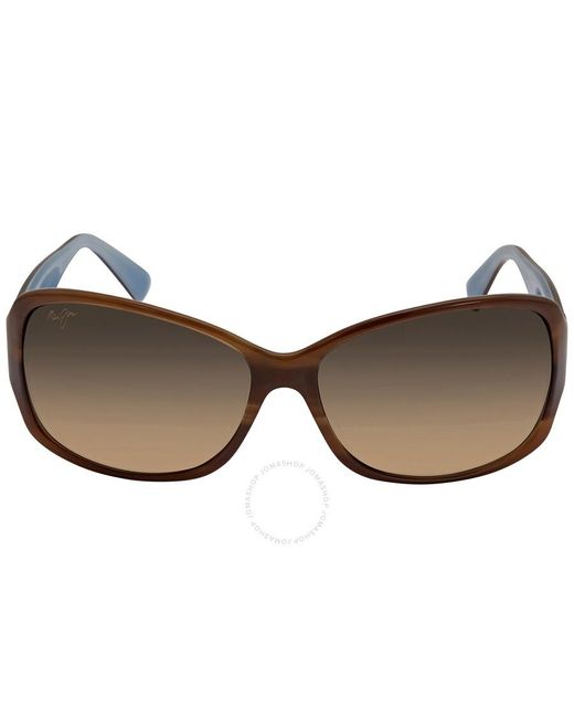 Maui Jim Brown Nalani Polarized Hcl Bronze Rectangular Sunglasses Hs295-03t 61