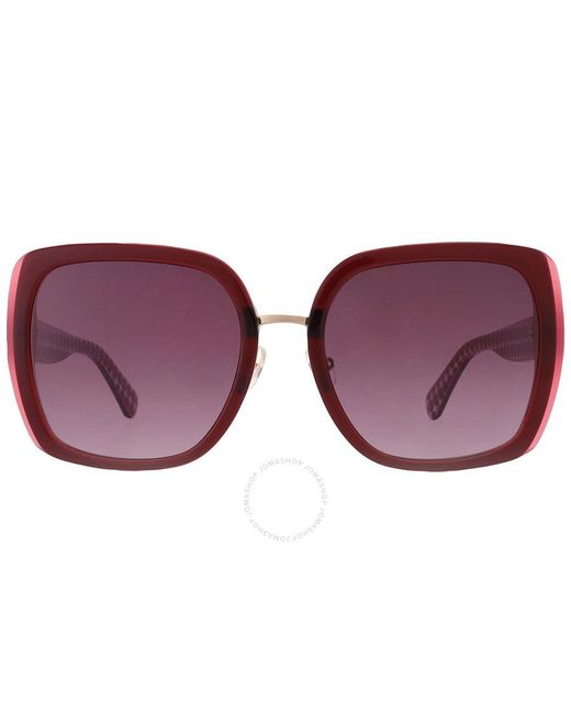 Kate Spade Purple Burgundy Shaded Sport Sunglasses Kimber/g/s 0c9a/3x 56