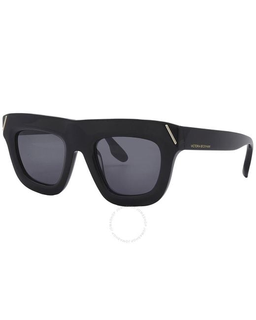 Victoria Beckham Black Grey Browline Sunglasses Vb642s 001 51