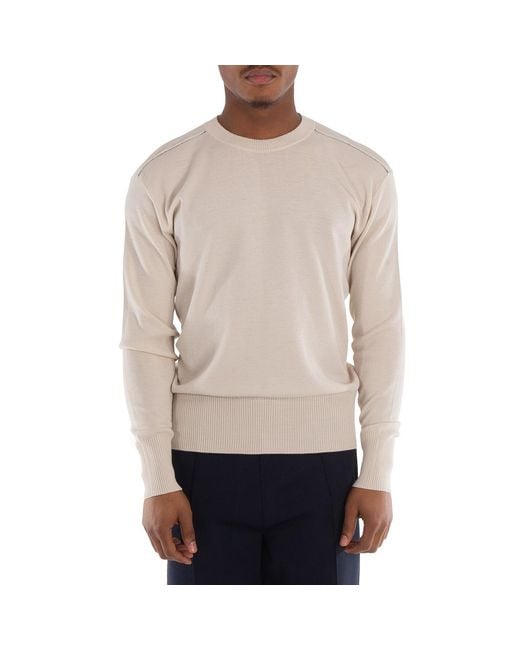 Burberry Natural Crew-Neck Wool Jumper, Size Xx-Small (Youth for men