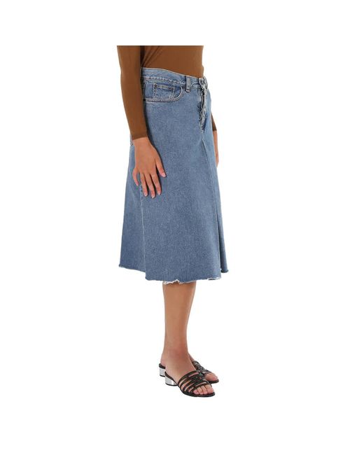 MM6 by Maison Martin Margiela Blue Maison Margiela High-waisted Denim Culottes