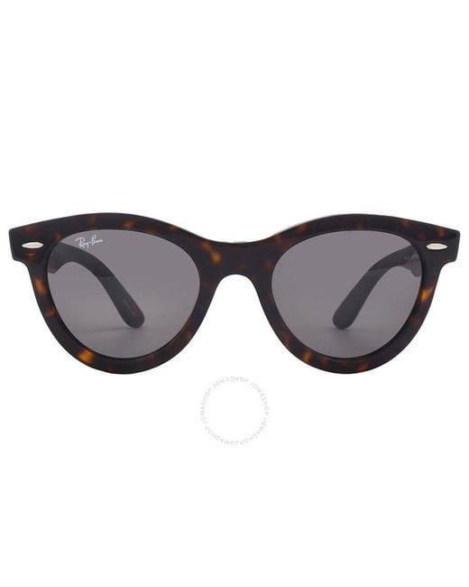 Ray-Ban Gray Wayfarer Way Dark Grey Rectangular Sunglasses Rb2241 902/b1 51