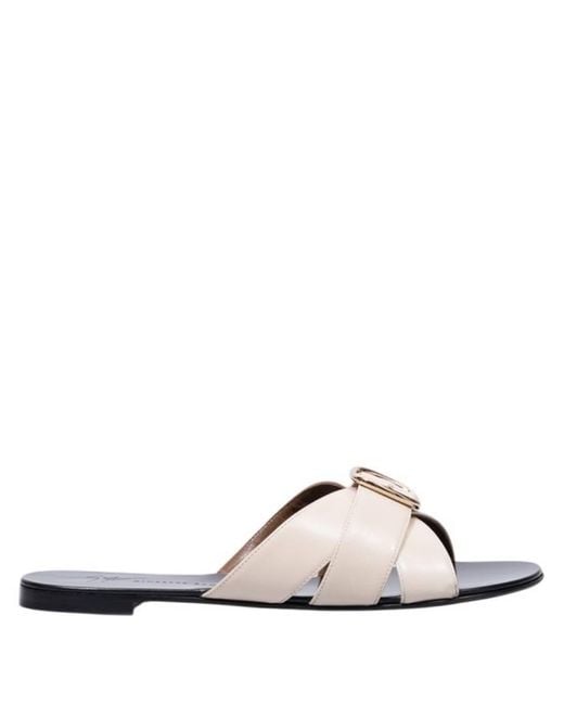 Giuseppe Zanotti Brown Geraldhine Leather Slides, Brand Size 38 Us