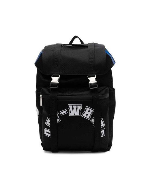 Off-White c/o Virgil Abloh Black Outdoor Hike Logo Backpack Bags Backpacks for men