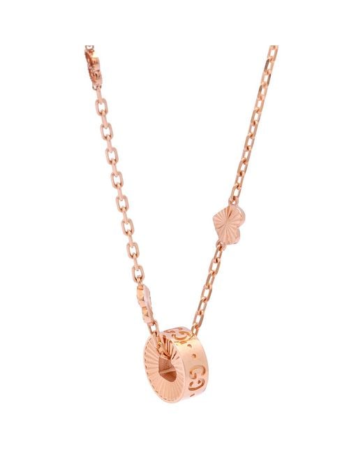 Gucci Metallic Icon 18Kt Rose Heart Bracelet