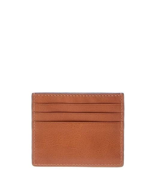 Brunello Cucinelli Brown Tobacco Leather Cardholder for men