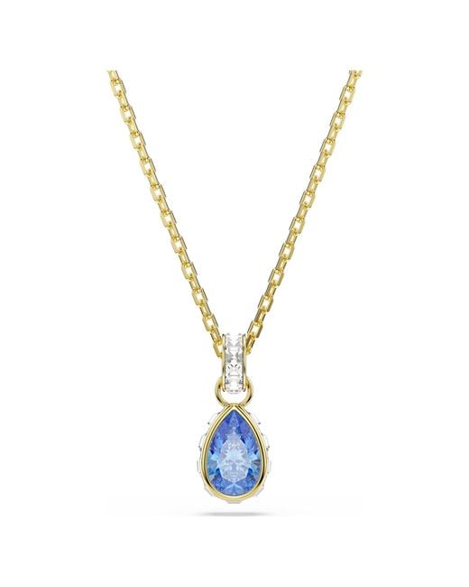 Swarovski Metallic Chroma Pendant, Pear Cut, 18K Finish