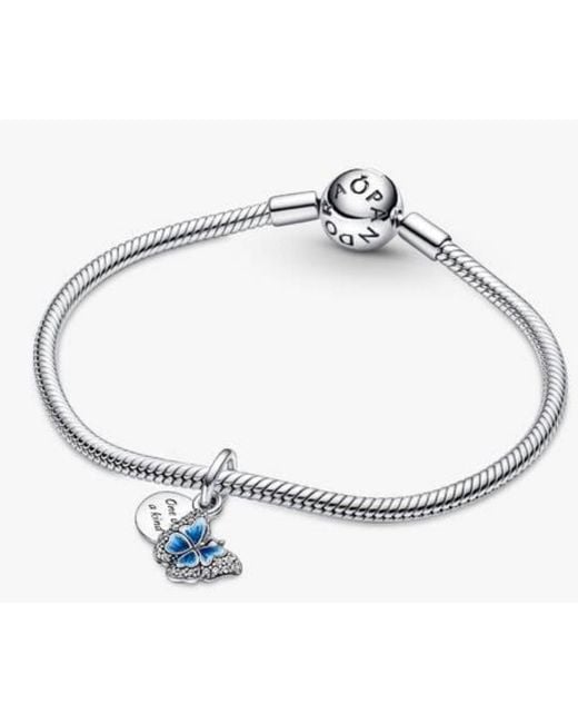 Pandora Blue Butterfly Sterling Dangle for men