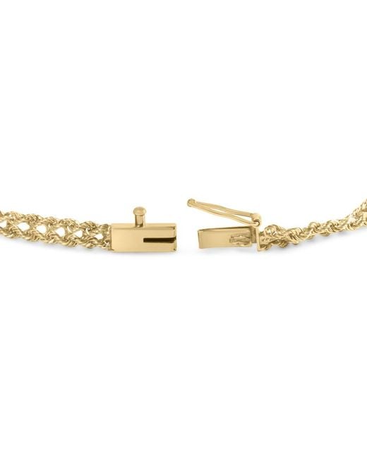Haus of Brilliance Metallic 10K 1/4 Cttw Round-Cut Diamond Basket Weave Rope Chain Style 7" Bracelet (H-I Color, I1-I2 Clarity)