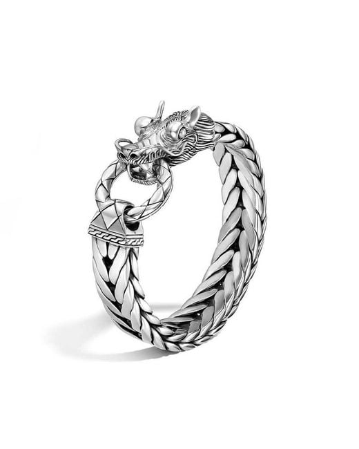 John Hardy Metallic Naga 15 X 7Mm Large Rectangular Chain Bracelet for men
