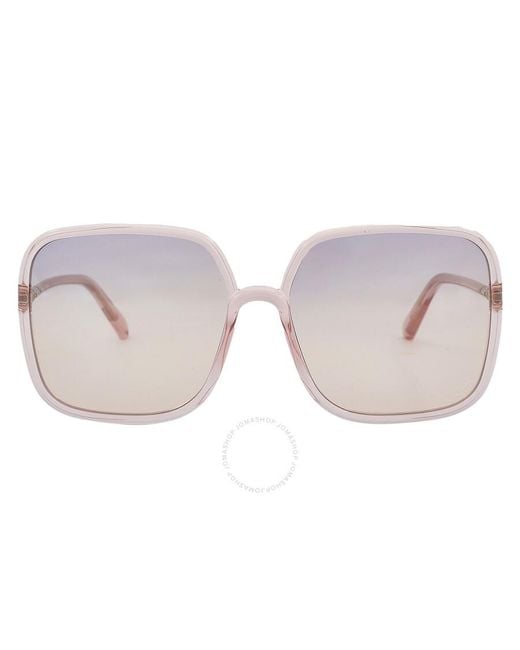 Dior Stellaire Pink Gradient Square Sunglasses Cd40006u 72y 59