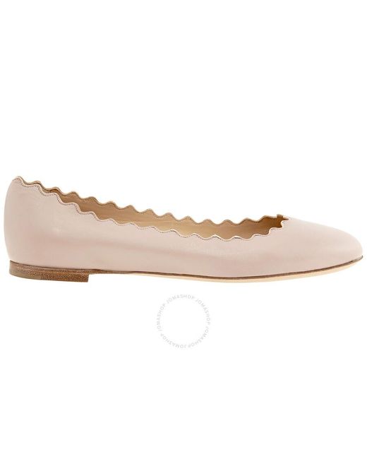 Chloé Pink Ladies Scalloped Ballet Flats