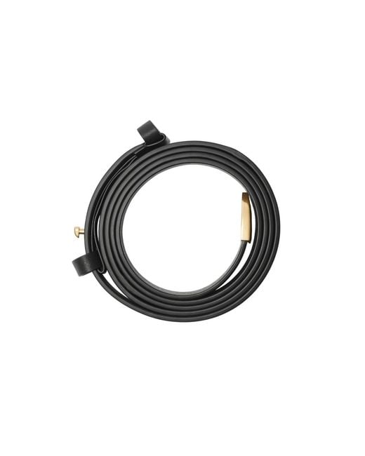 Burberry Black B Shield Thin Leather Belt