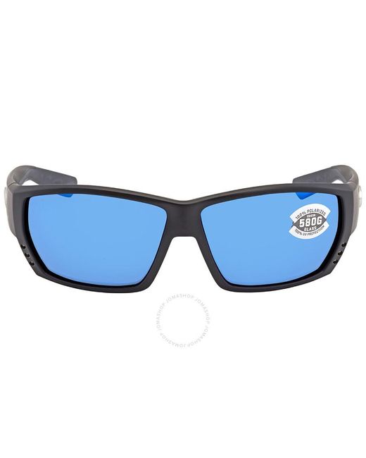 Costa Del Mar Tuna Alley Blue Mirror Polarized Glass Wrap Sunglasses Ta 11 Obmglp 62 for men