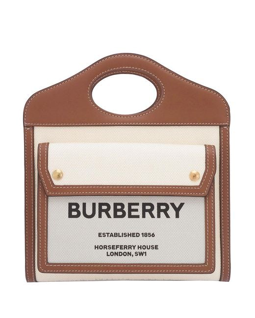Burberry Brown Mini Pocket Tote Bag for men
