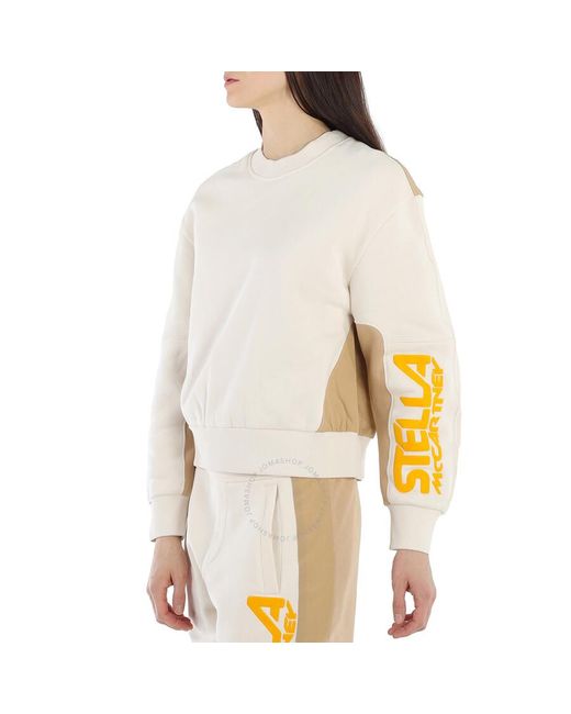 Stella McCartney Yellow Logo-print Colour-block Sweatshirt
