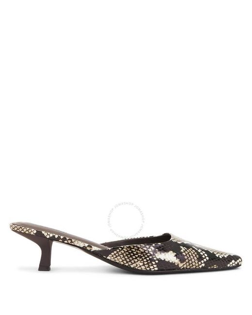 St. Agni Gray Python Mira Heel Leather Pumps, Brand Size 36 Us