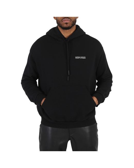 Marcelo Burlon Black County Of Milan Cross-Motif Hoodie for men