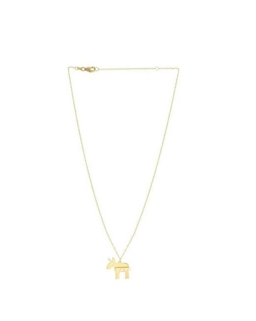 Tresorra Metallic 14K Donkey Pendant Necklace