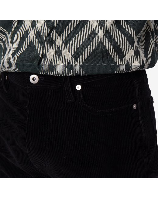 Burberry Black 5-Pocket Corduroy Cotton Pants, Waist for men