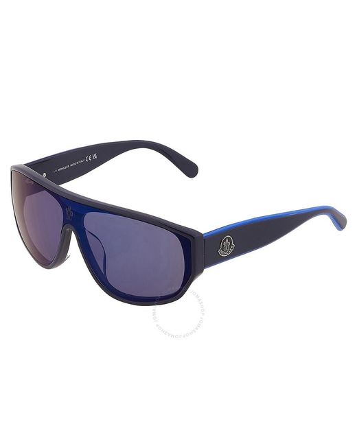 Moncler Blue Tronn Mirror Shield Sunglasses Ml0260-f 90x 00