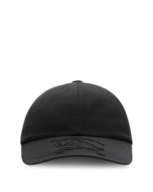 Burberry Black Equestrian Knight-Patch Cotton Baseball Cap