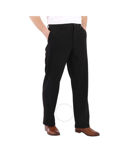 Burberry Black Wool Cut-out Wide-leg Trousers for men