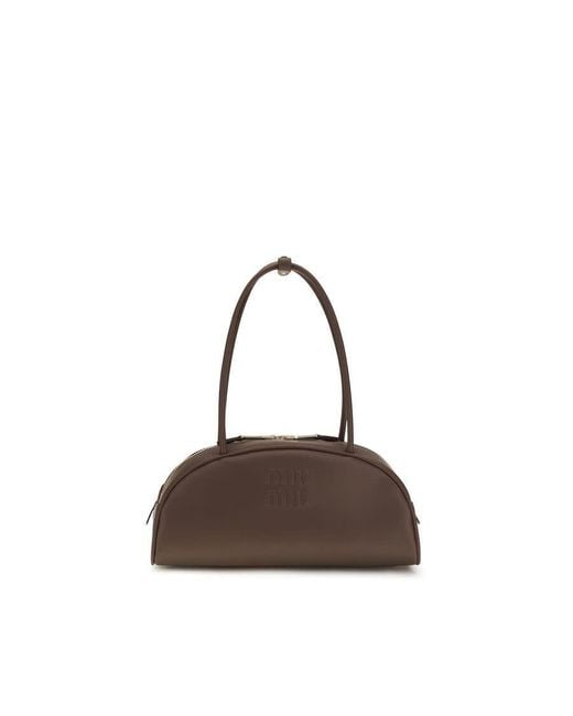 Miu Miu Brown Beau Shoulder Bag