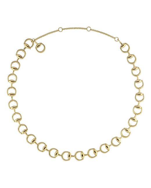 Gucci Metallic Horsebit 18Ct Chain Necklace for men