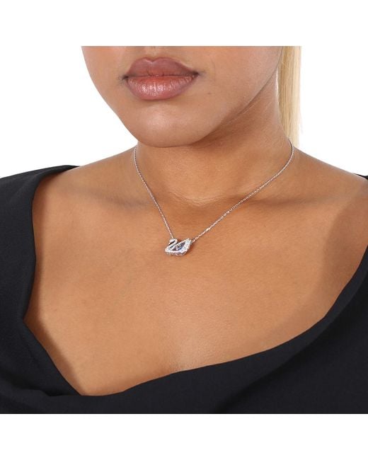 Swarovski Metallic Dancing Swan Necklace