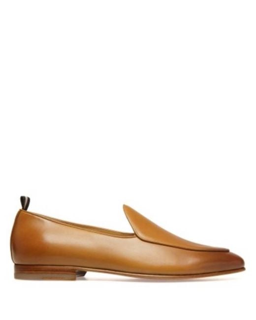 Bally Brown Geremy Salton Leather Loafers, Brand Size 6 Us for men
