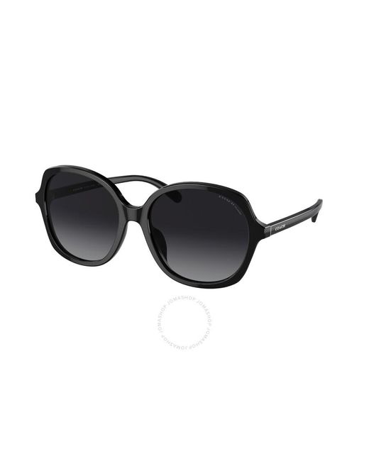 COACH Black Grey Gradient Square Sunglasses Hc8360u 5002t3 57