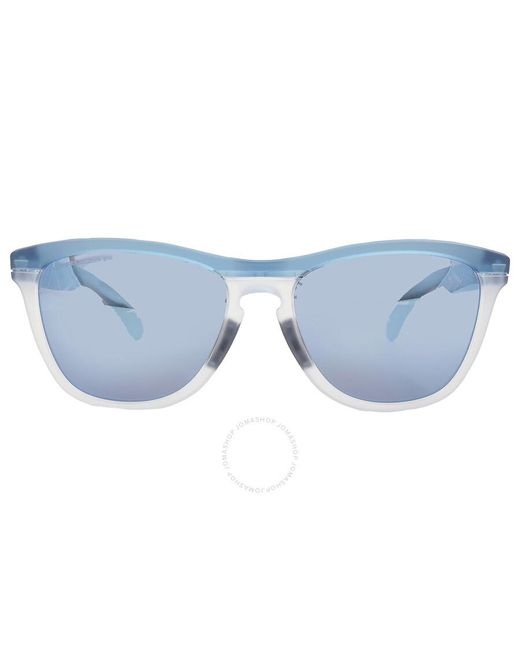 Oakley Blue Frogskins Range Prizm Deep Water Polarized Square Sunglasses Oo9284 928409 55 for men