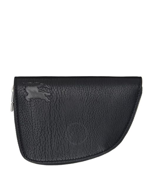 Burberry Black Medium Shield Zip Wallet for men