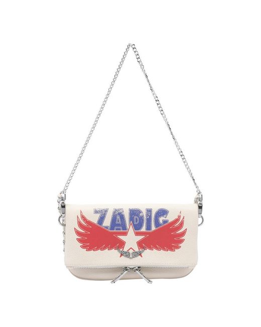 Zadig & Voltaire Red Nano Rock America Crossbody Bag