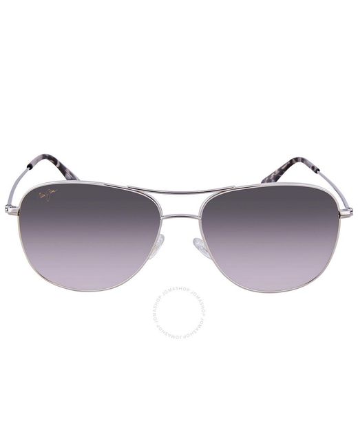 Maui Jim Purple Cliff House Polarized Grey Pilot Sunglasses Gs247-17