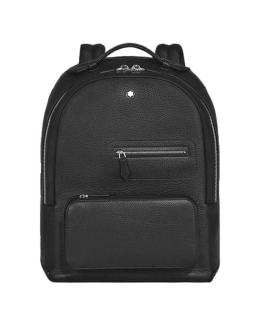 Montblanc Black Companion Leather Backpack for men