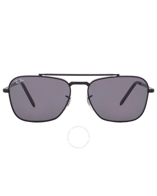 Ray-Ban New Caravan Dark Gray Square Sunglasses Rb3636 002/b1 55