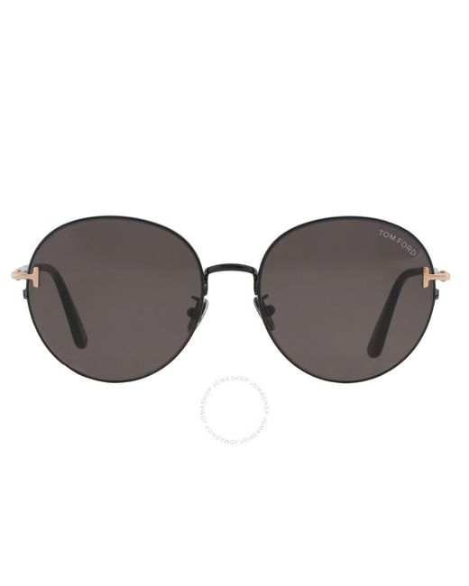 Tom Ford Brown Round Sunglasses Ft0966-k 01a 58