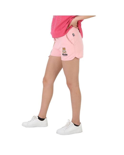 Moschino Pink Teddy-bear Pyjama Shorts