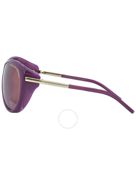 Porsche Design Purple Red Cat Eye Sunglasses P8602 C 64