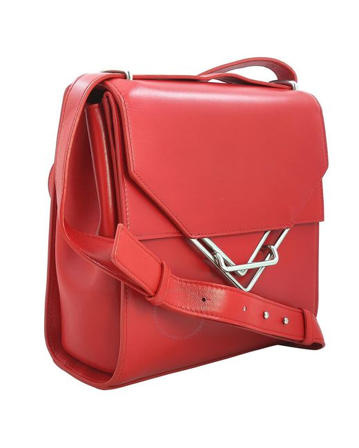 Bottega Veneta Red The Clip Shoulder Bag