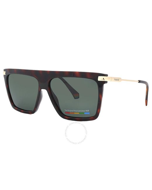 Polaroid Gray Polarized Browline Sunglasses Pld 6179/s 0086/uc 58 for men
